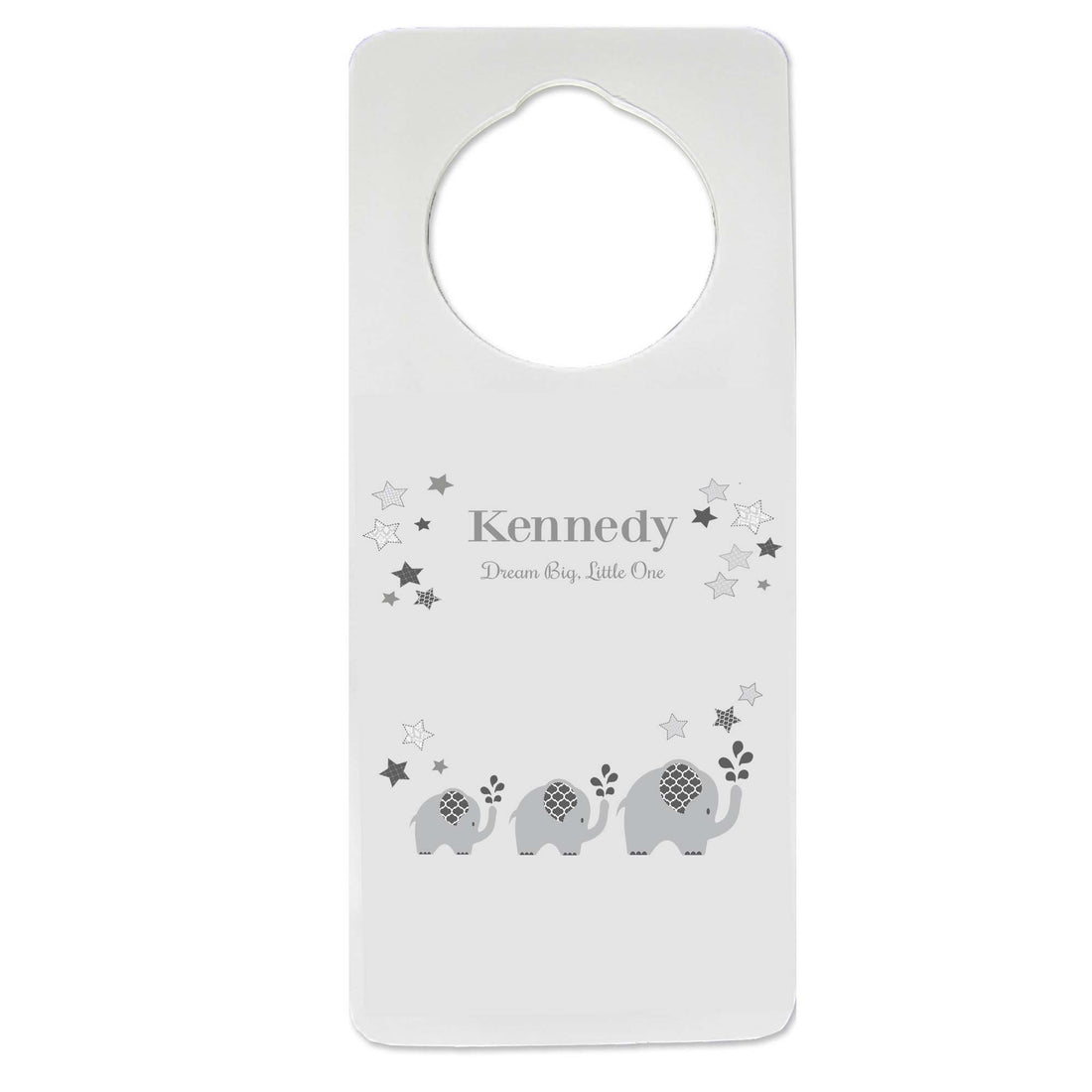 Gray Elephant Door Hanger - MyBambino.com