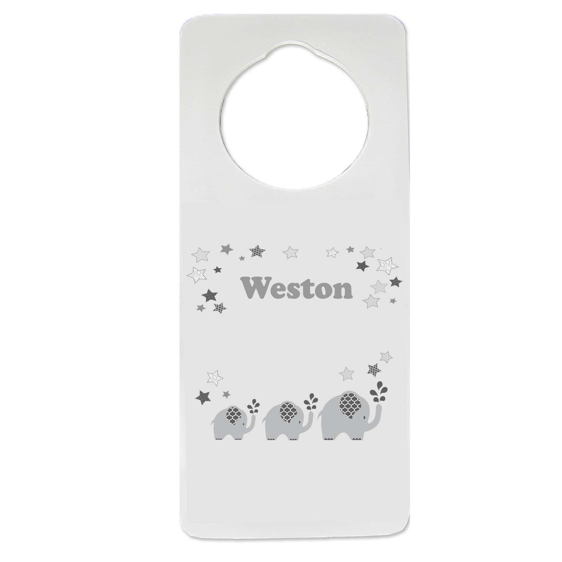 Gray Elephant Door Hanger - MyBambino.com