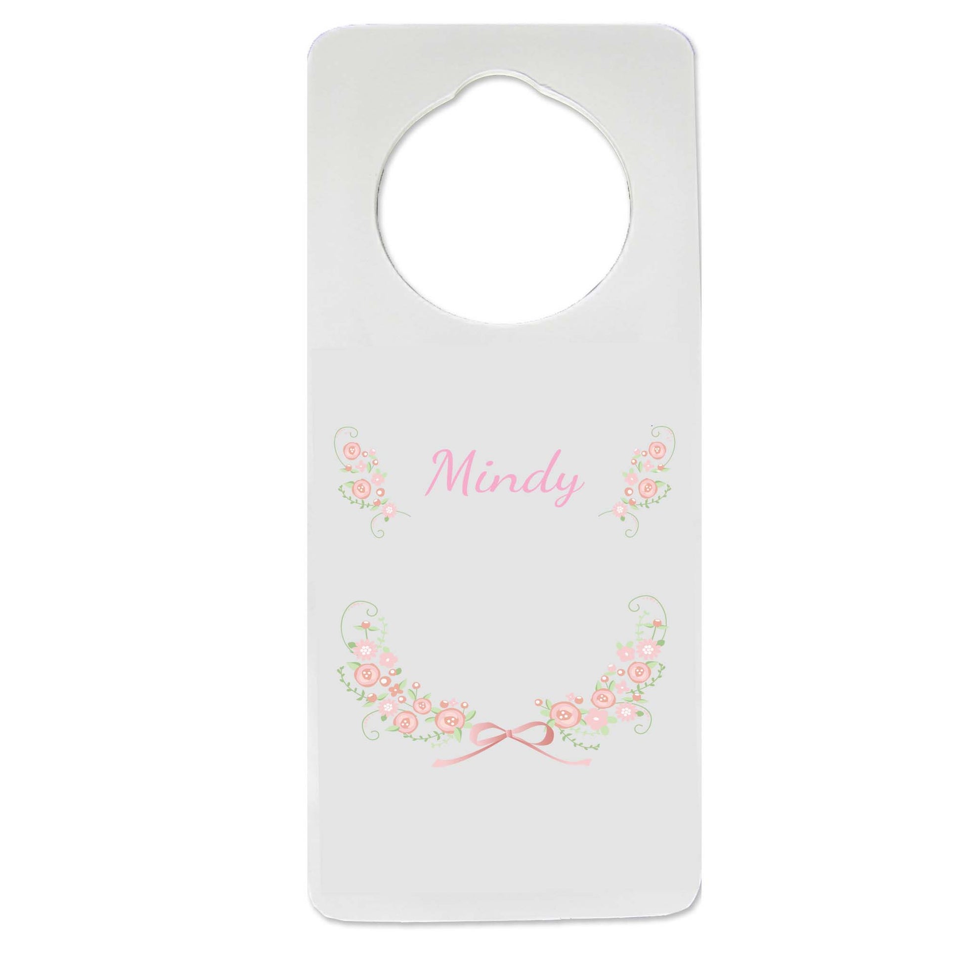 Blush Floral Garland Door Hanger - MyBambino.com