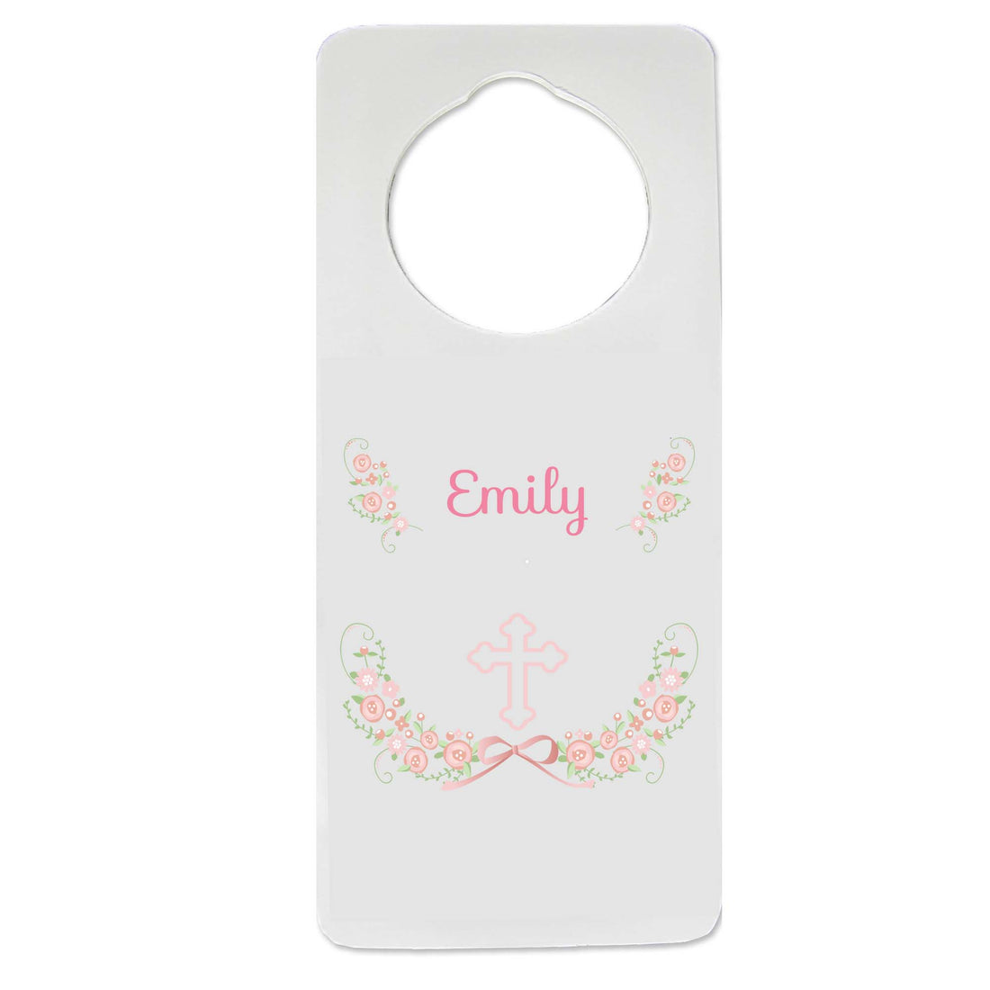 Blush Floral Cross Door Hanger - MyBambino.com