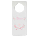 Pink Gray Floral Garland Door Hanger - MyBambino.com