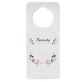 Navy Pink Floral Garland Door Hanger - MyBambino.com