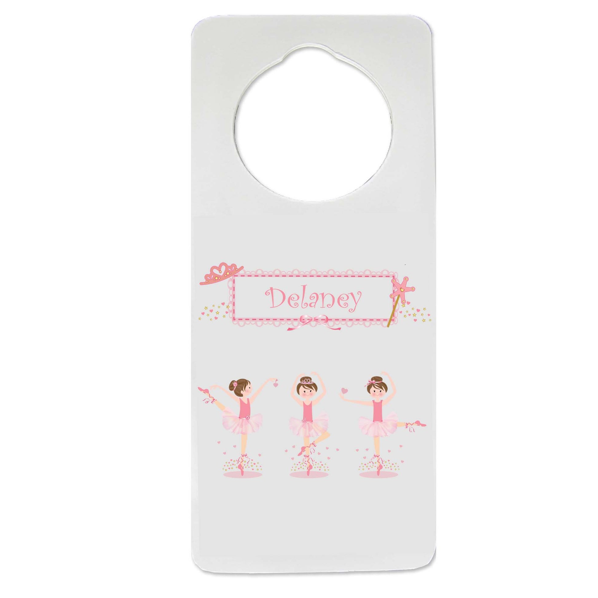 Brunette Ballerina Door Hanger - MyBambino.com