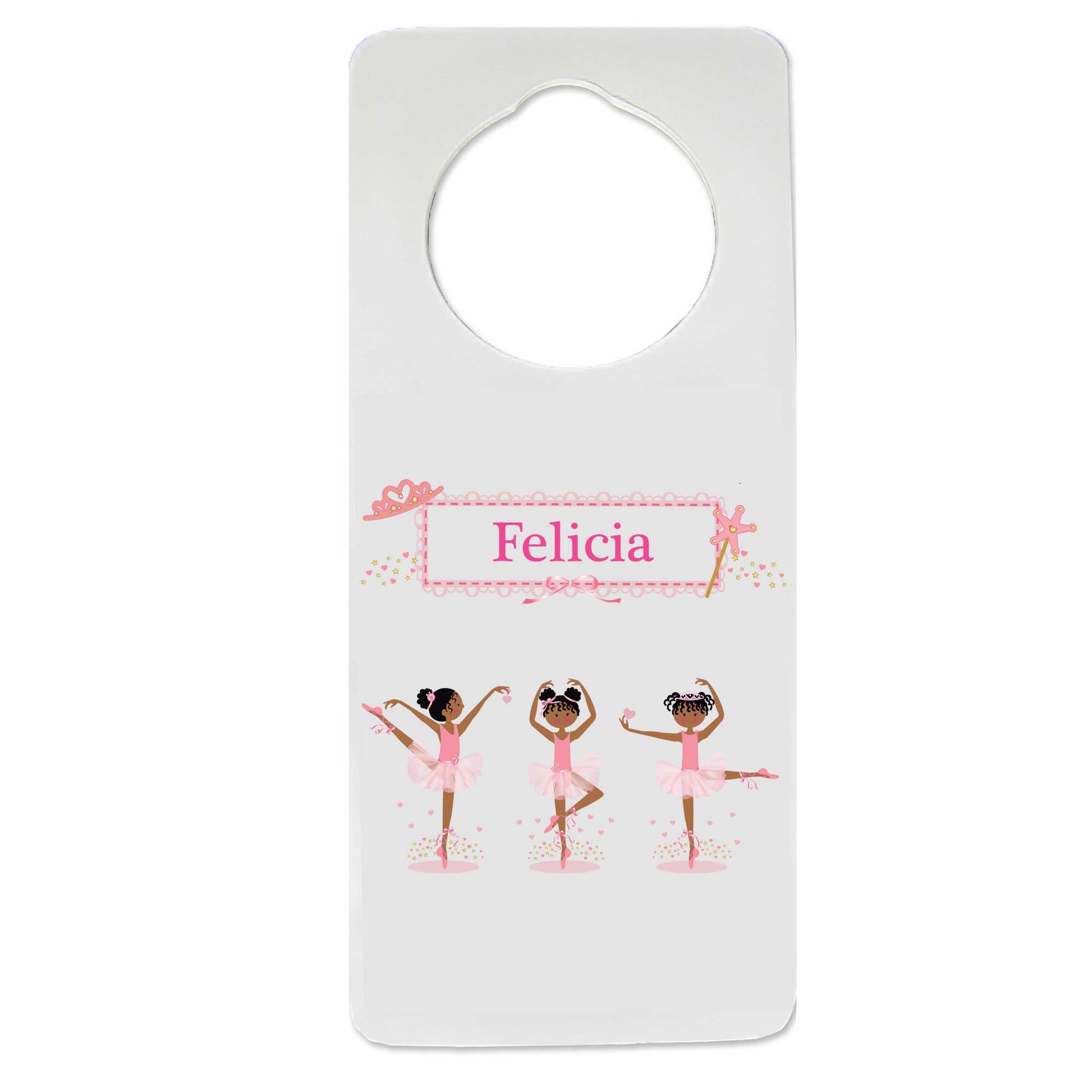 African American Ballerina Door Hanger - MyBambino.com