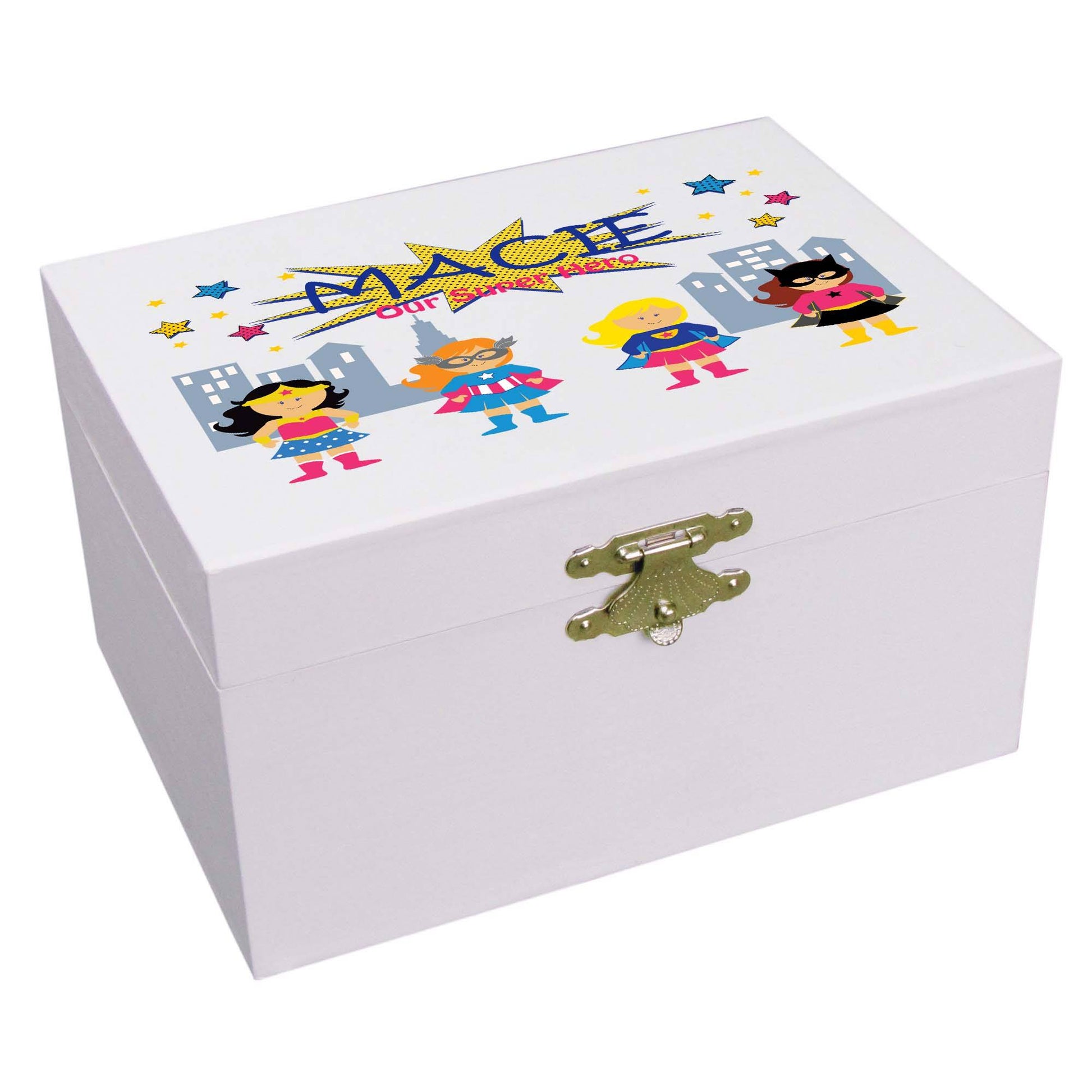 Girls Superhero Musical Ballerina Jewelry Box - MyBambino.com