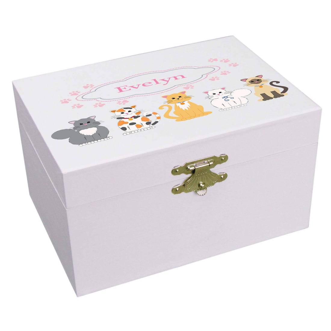Pink All Cats Musical Ballerina Jewelry Box - MyBambino.com