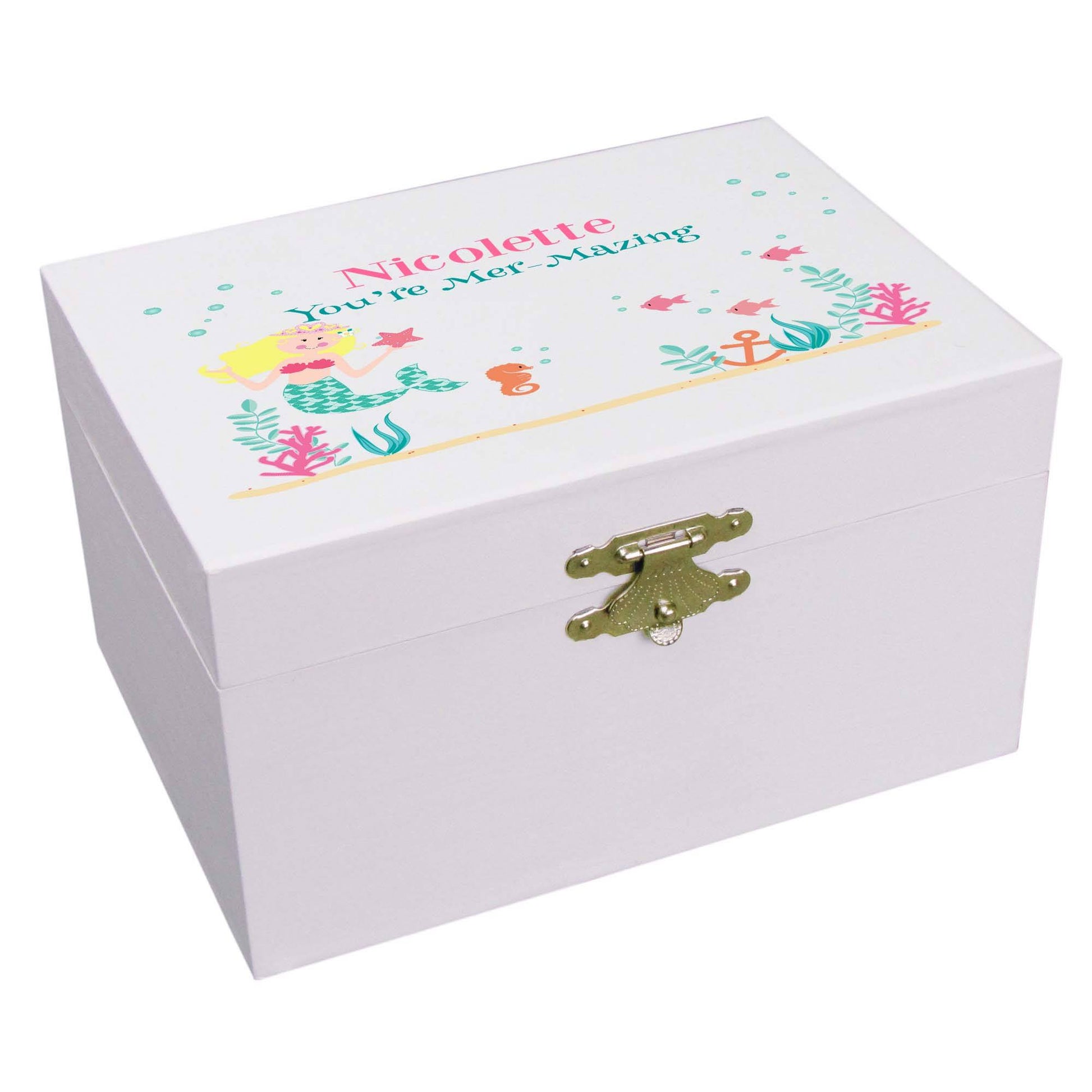 Blonde Mermaid Musical Ballerina Jewelry Box - MyBambino.com