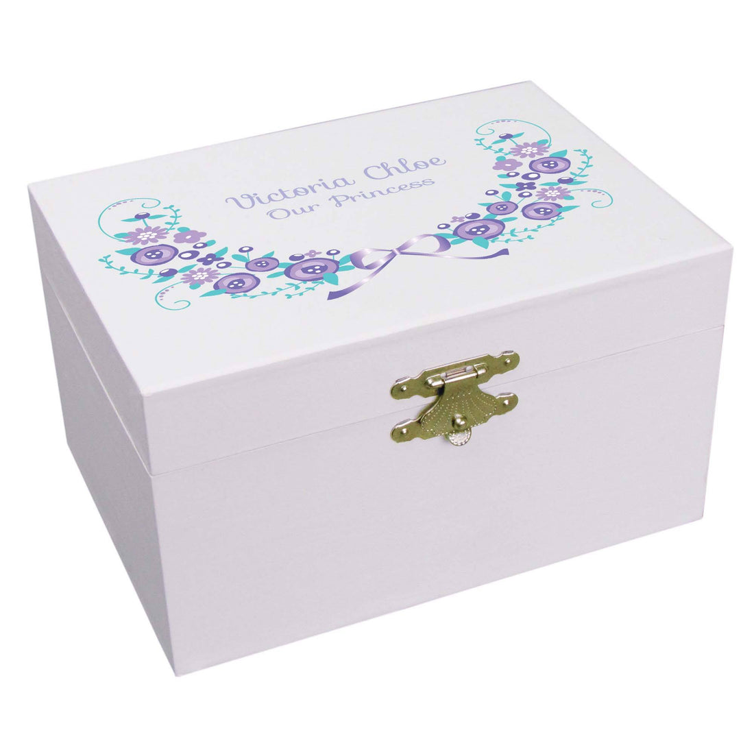 Lavender Floral Garland Ballerina Jewelry Box - MyBambino.com