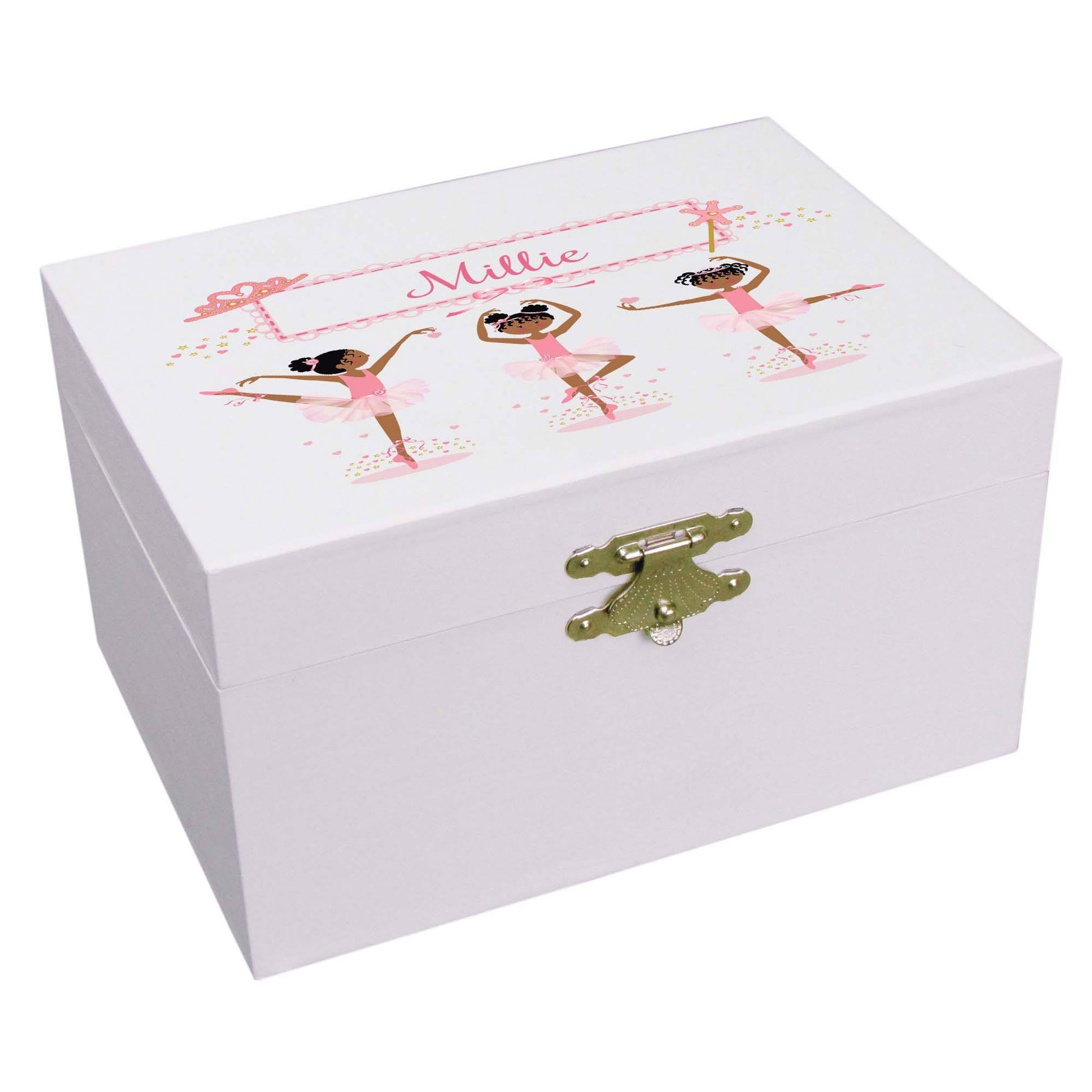 African American Musical Ballerina Jewelry Box - MyBambino.com