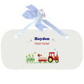 Blue Wall Plaque - Red Tractor - MyBambino.com