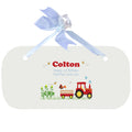 Blue Wall Plaque - Red Tractor - MyBambino.com