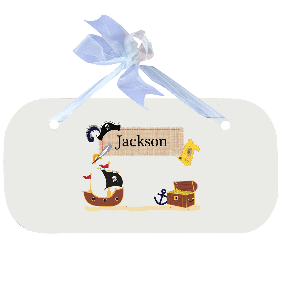 Blue Wall Plaque - Pirate - MyBambino.com