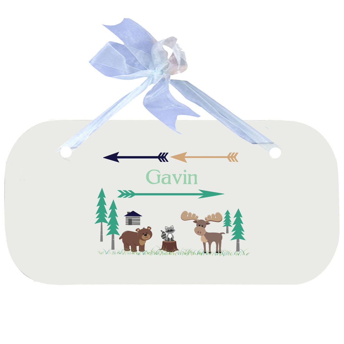 Blue Wall Plaque - North Woodland - MyBambino.com