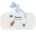 Blue Wall Plaque - Rocket - MyBambino.com