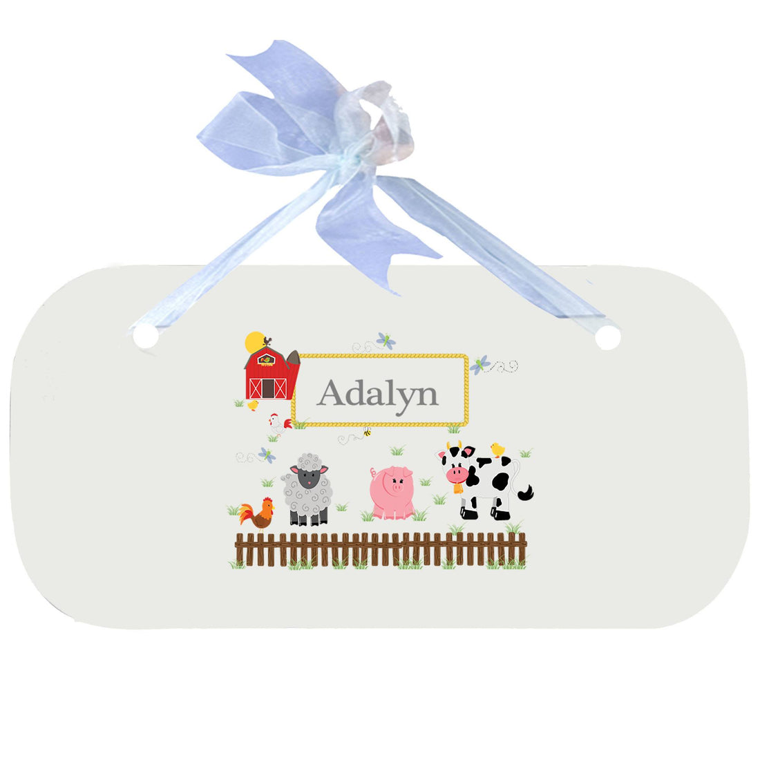 Blue Wall Plaque - Barnyard Friends - MyBambino.com
