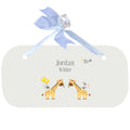 Blue Wall Plaque - Giraffe - MyBambino.com