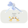 Blue Wall Plaque - Giraffe - MyBambino.com