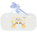 Blue Wall Plaque - Giraffe - MyBambino.com