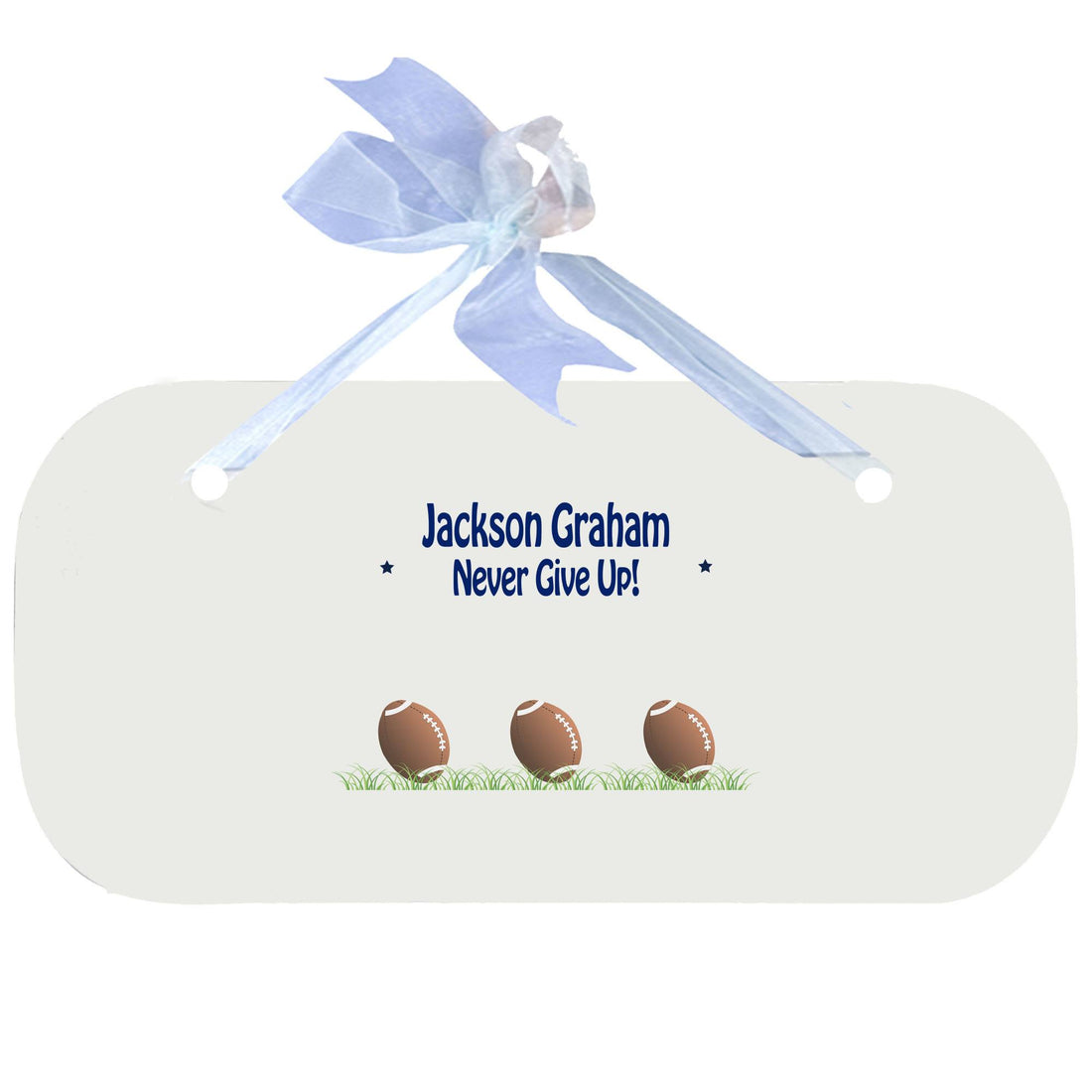 Blue Wall Plaque - Footballs - MyBambino.com