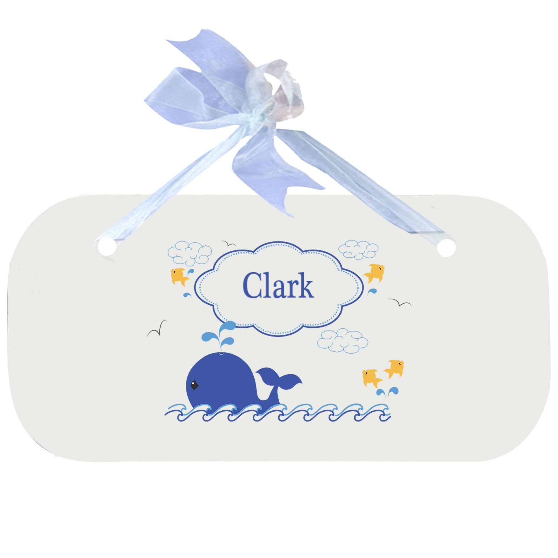 Blue Wall Plaque - Blue Whale - MyBambino.com