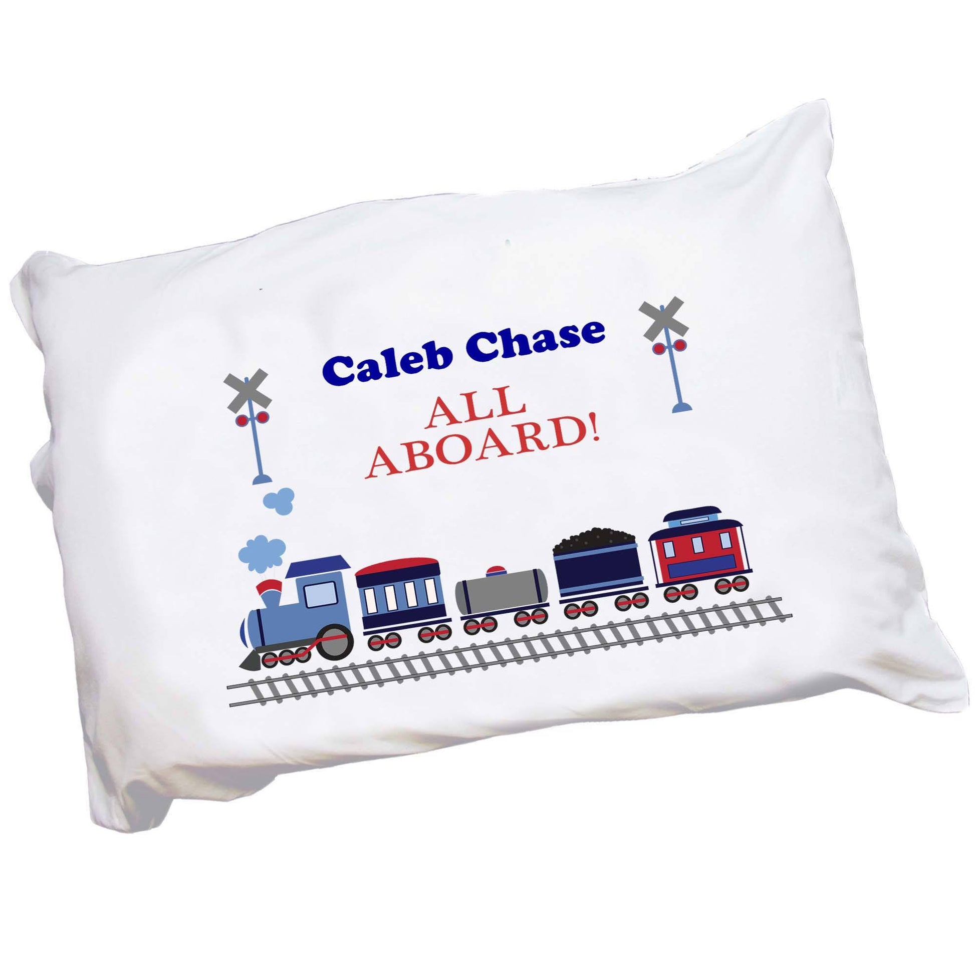 Personalized Train Pillowcase - MyBambino.com