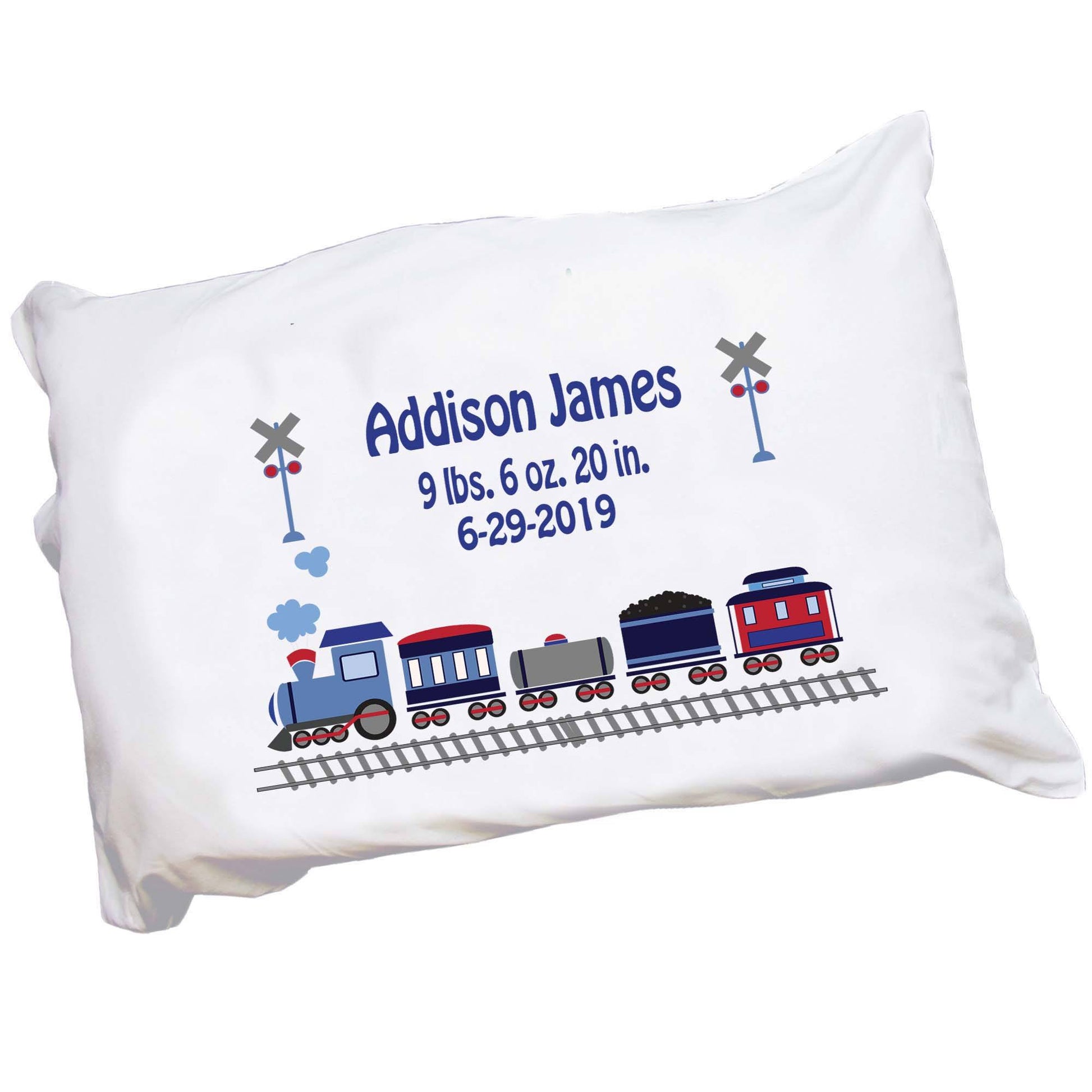 Personalized Train Pillowcase - MyBambino.com