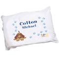 Personalized Blue Puppy Dog Pillowcase - MyBambino.com