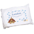 Personalized Blue Puppy Dog Pillowcase - MyBambino.com