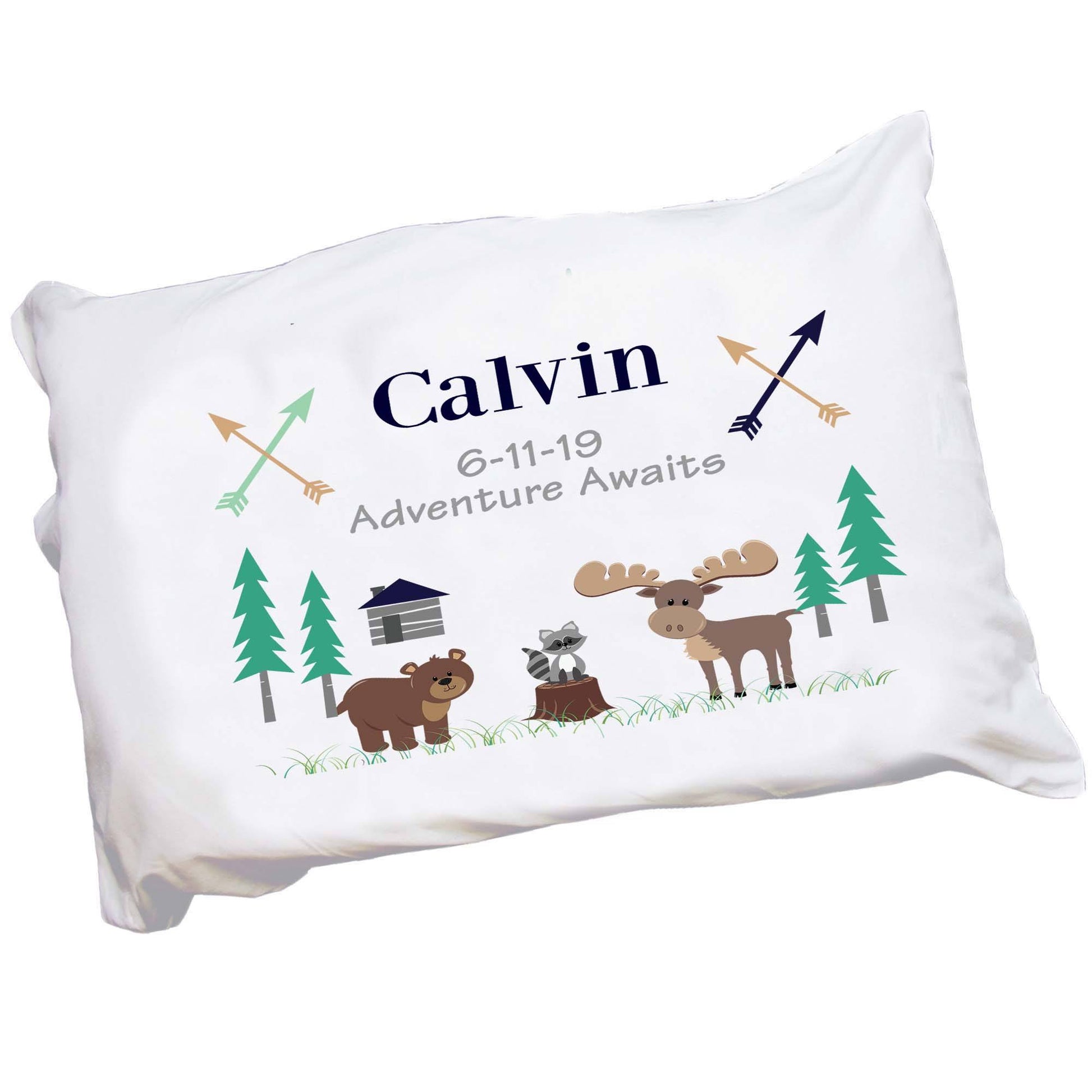 Personalized North Woodland Pillowcase - MyBambino.com