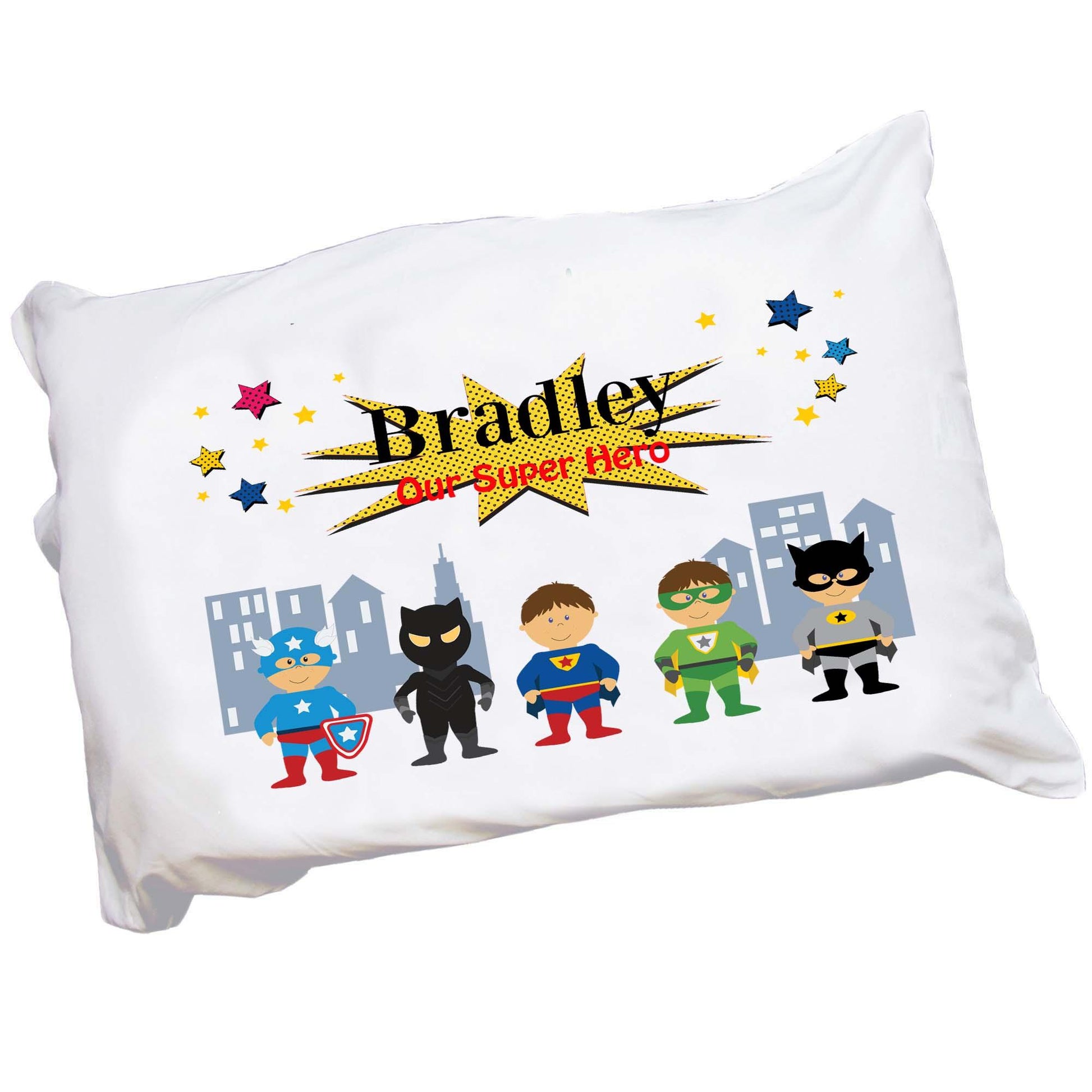 Personalized Boy's Superhero Pillowcase - MyBambino.com