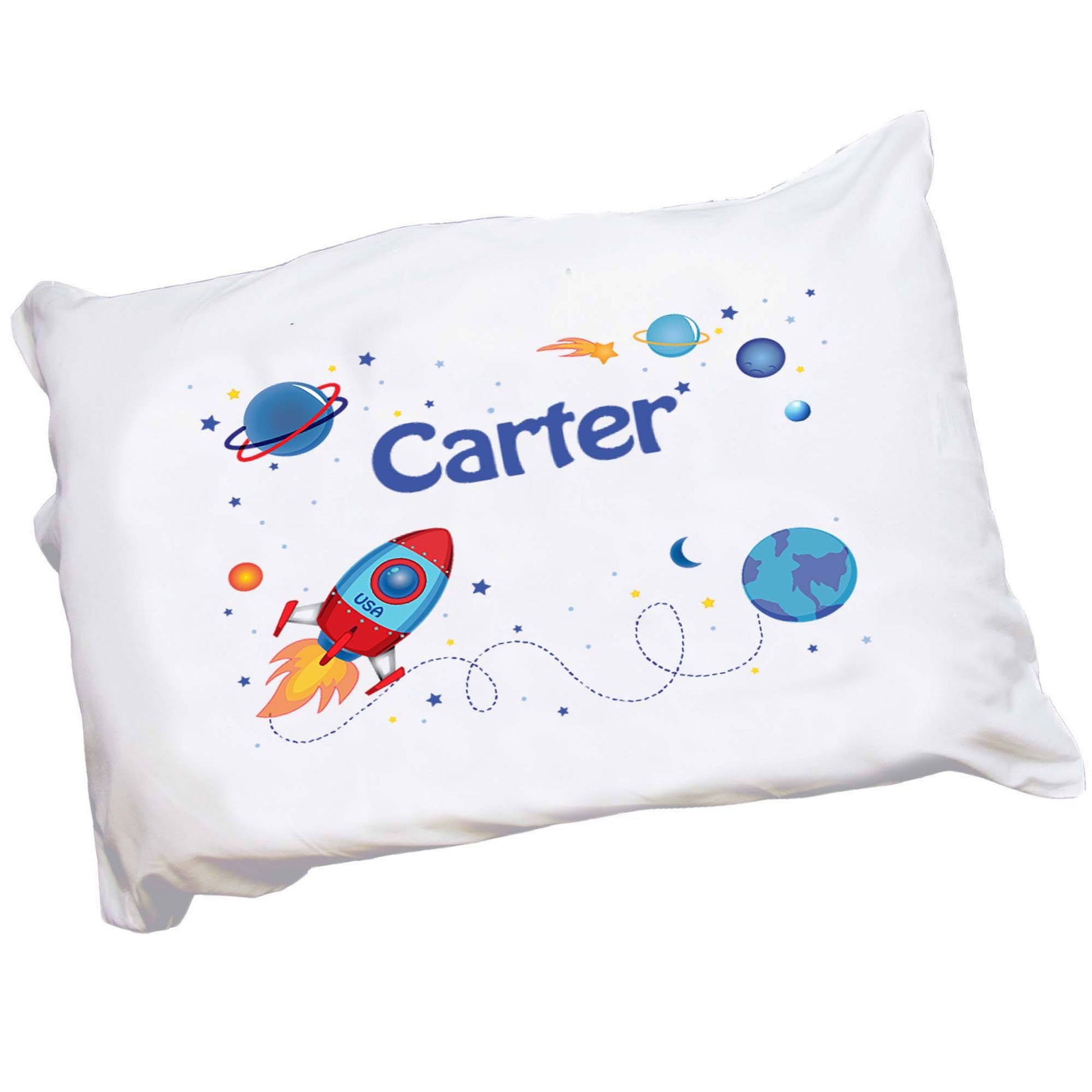 Personalized Rocket Pillowcase - MyBambino.com