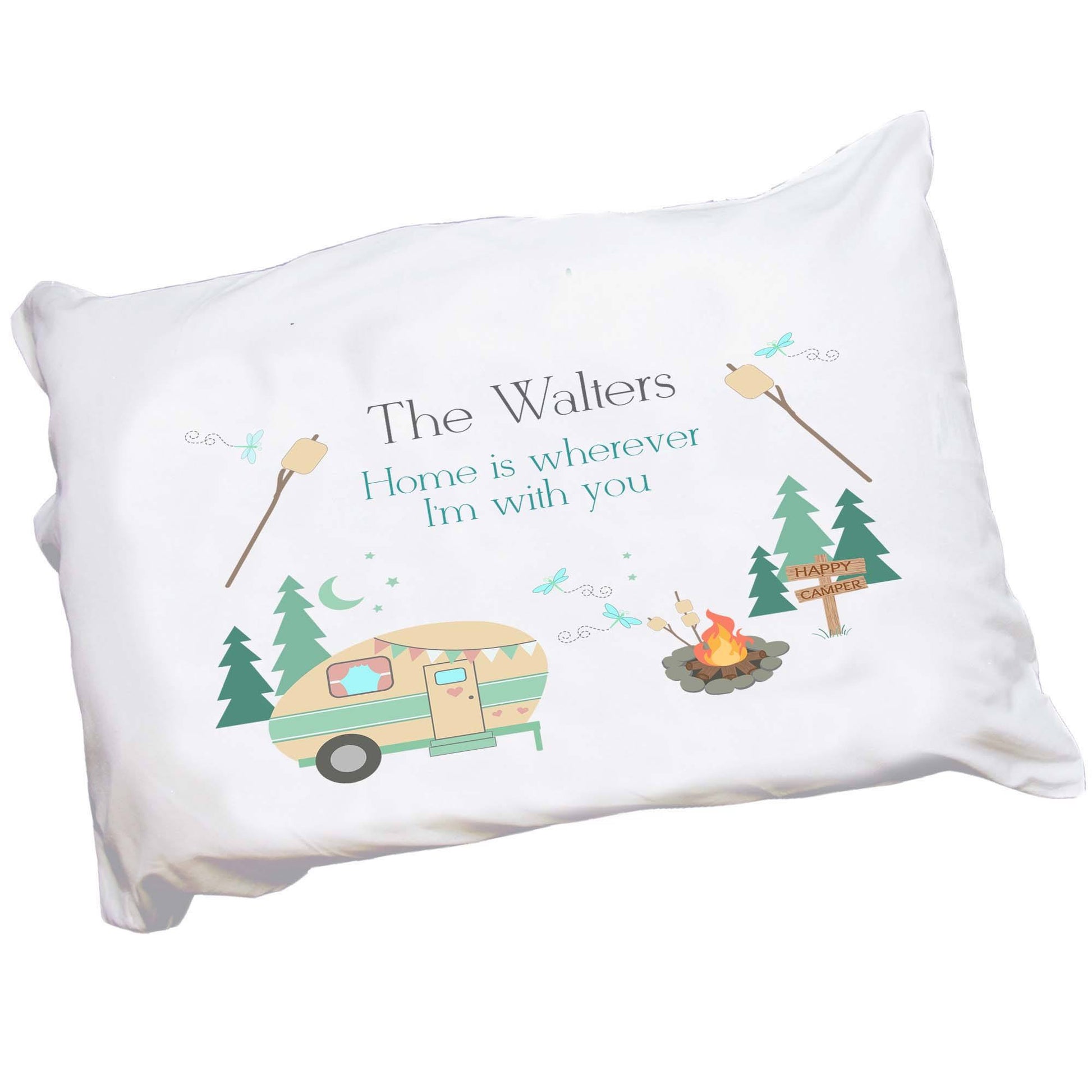 Personalized Camp S'mores Pillowcase - MyBambino.com