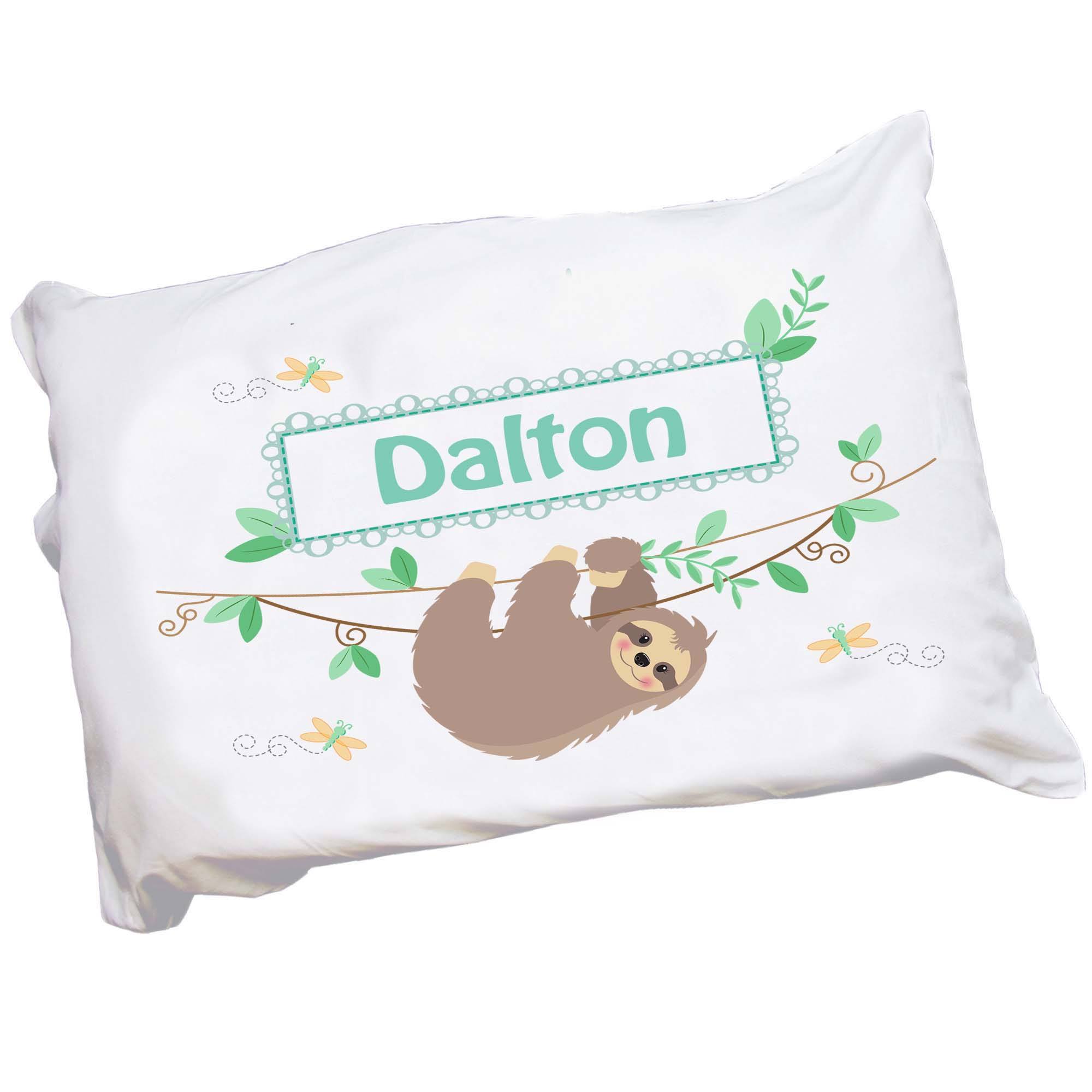Personalized Sloth Pillowcase| Personalized Gifts My Bambino