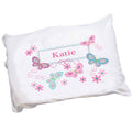 Girl's Aqua and Pink Butterflies Pillowcase - MyBambino.com
