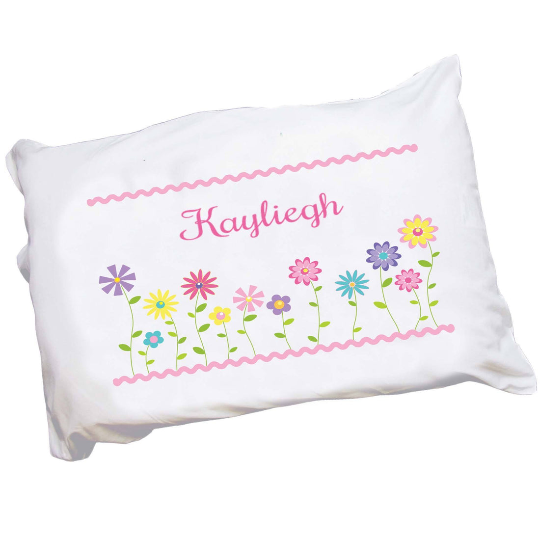 Personalized Stemmed Flower Pillowcase - MyBambino.com