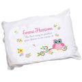 Personalized Girl's Calico Owl Pillowcase - MyBambino.com