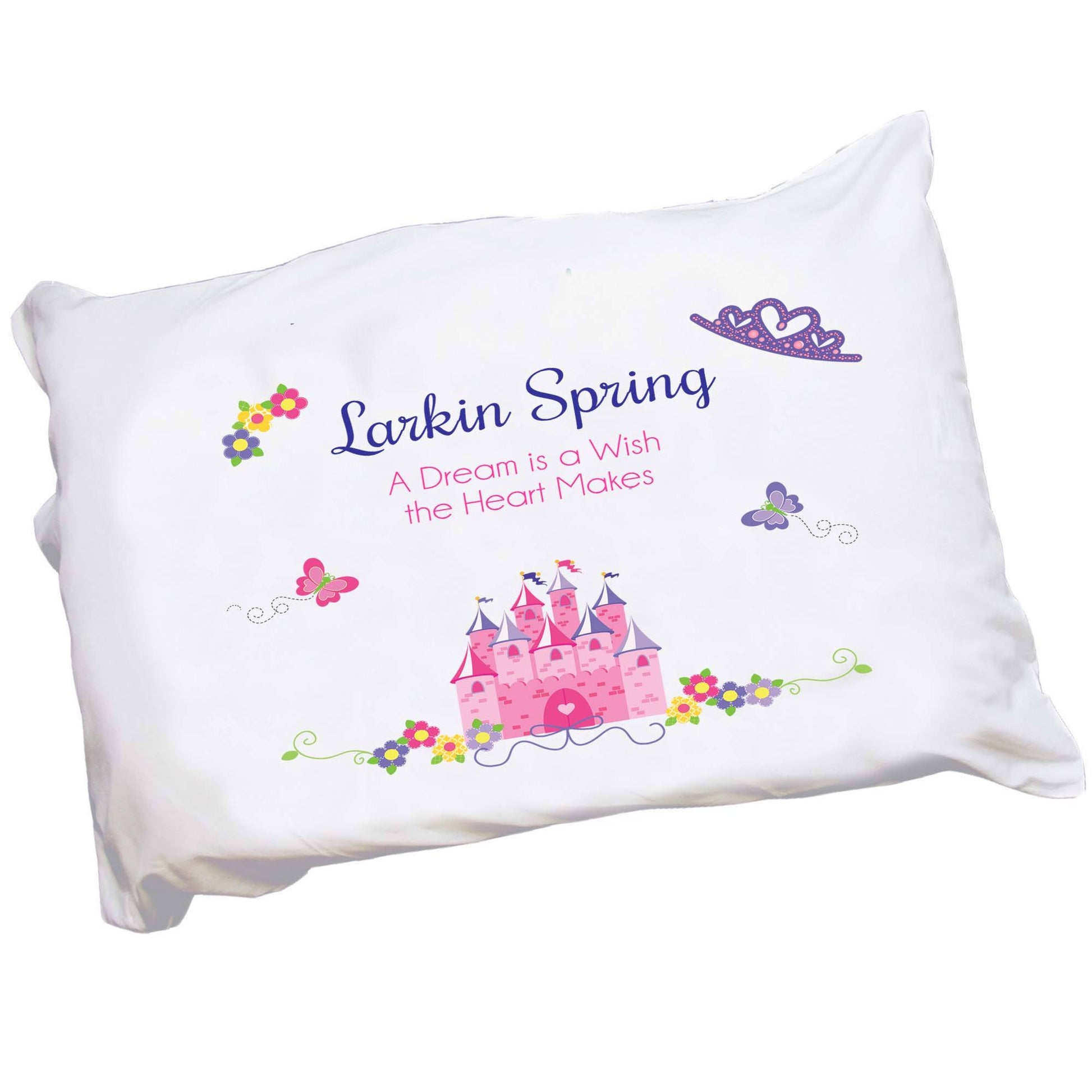 Personalized Girl's Princess Castle Pillowcase - MyBambino.com