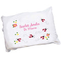 Personalized Childrens Pink Ladybug Pillowcase 