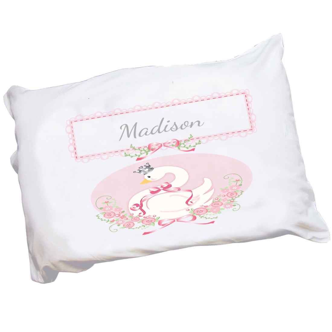 Personalized Princess Swan Pillowcase - MyBambino.com