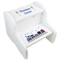 Personalized Train White Two Step Stool - MyBambino.com