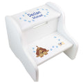 Personalized Green Tractor White Two Step Stool - MyBambino.com