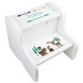 Child's White North Woodland Two Step Stool - MyBambino.com