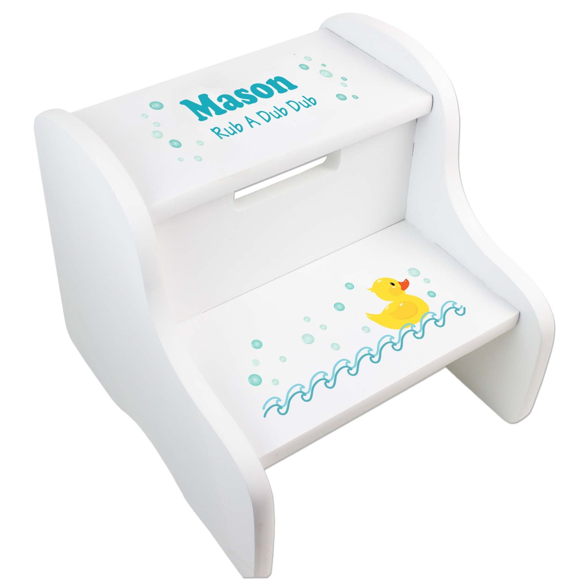 Boy's White Rocket Two Step Stool - MyBambino.com