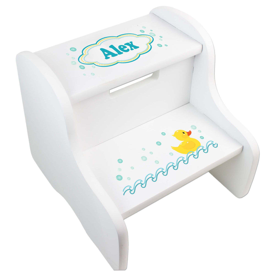 Personalized Ducky White Step Stool