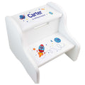 Boy's White Rocket Two Step Stool - MyBambino.com