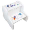 Boy's White Rocket Two Step Stool - MyBambino.com