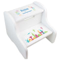 Child's White Mountain Bear White Two Step Stool - MyBambino.com