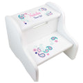 Girl's Princess Castle White Two Step Stool - MyBambino.com