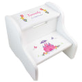 Girl's Princess Castle White Two Step Stool - MyBambino.com