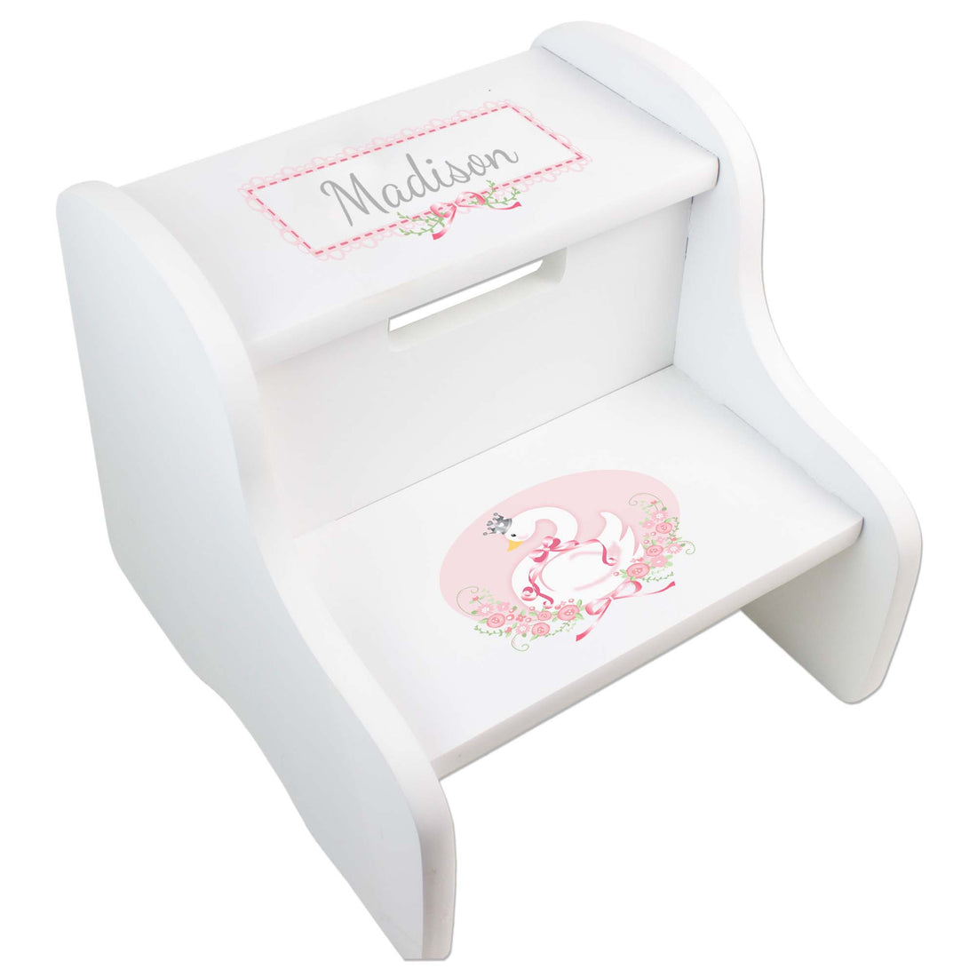 Girl's Princess Swan White Two Step Stool - MyBambino.com